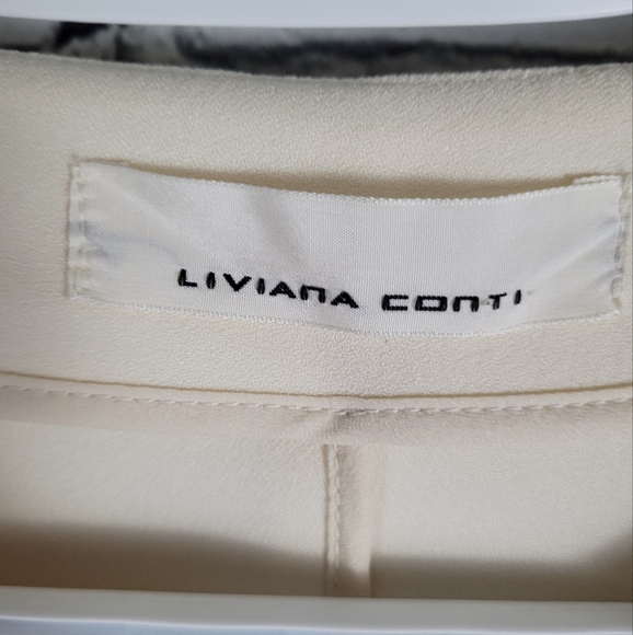 LIVIANA CONTI | patch pocket snap button raw edge cropped Italian blazer - Picture 4 of 7